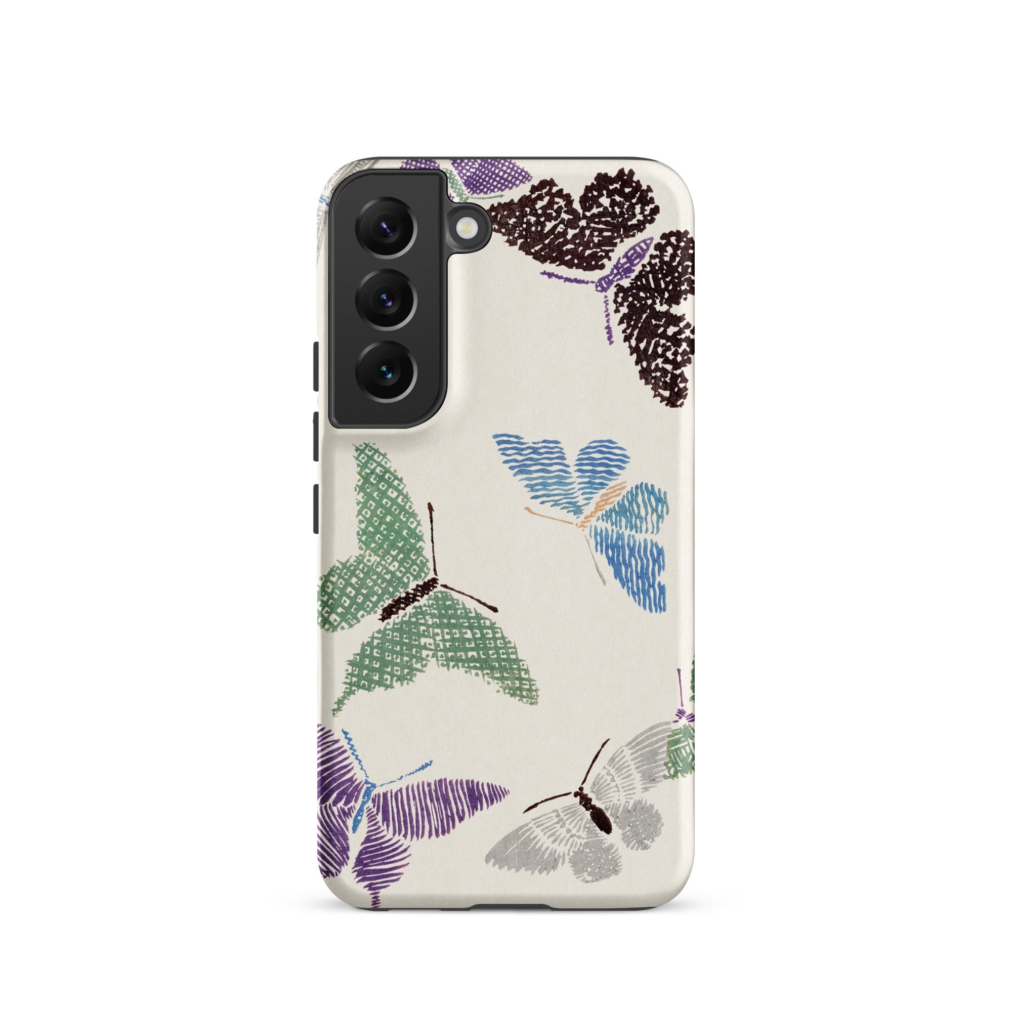 Japanese Butterflies Kamisaka Sekka Samsung Case, Galaxy S22 / Matte, Phone Case Butterfly Pattern Multiple Cameras