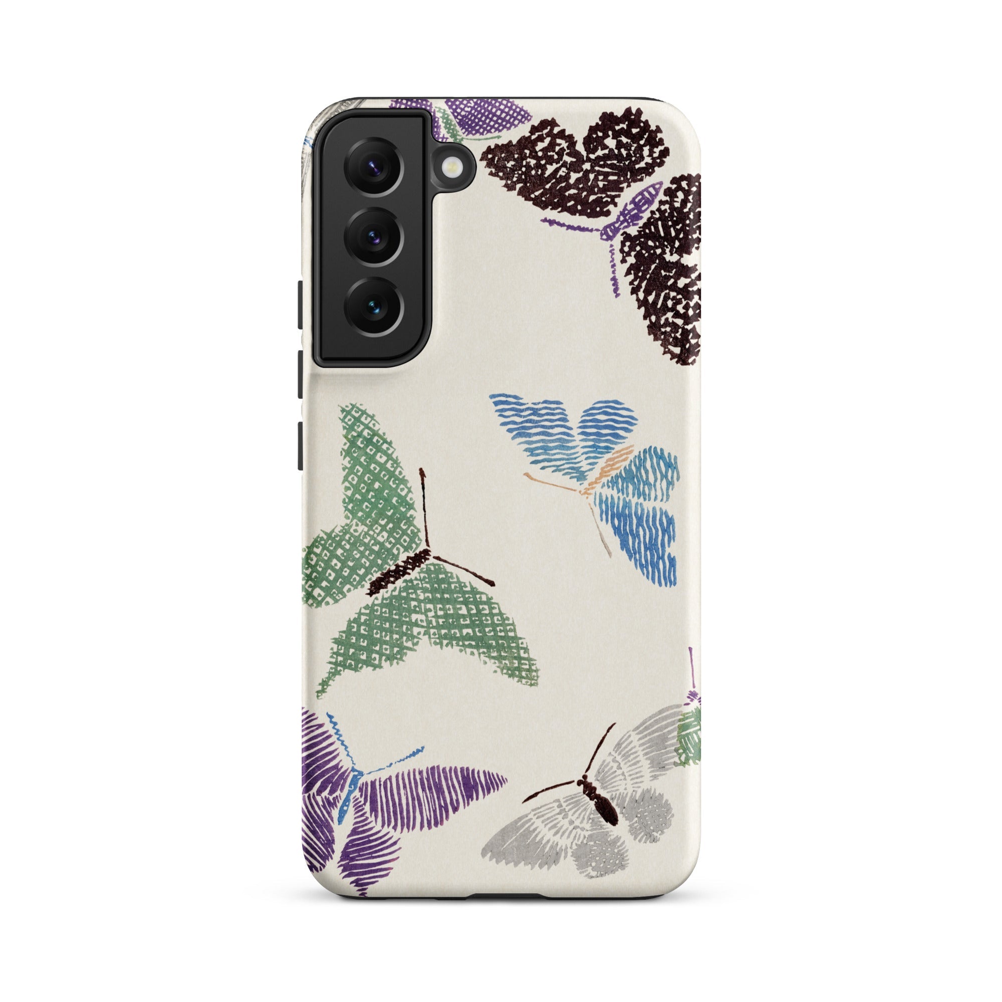 Japanese Butterflies Kamisaka Sekka Samsung Case, Galaxy S22 Plus / Matte, Smartphone Case Butterfly Pattern