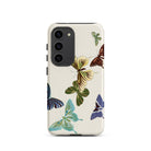 Japanese Butterflies Kamisaka Sekka Samsung Case, Galaxy S23 / Matte, Cream Colored Phone Case Butterfly Pattern