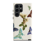 Japanese Butterflies - Kamisaka Sekka Samsung Case, Galaxy S23 Ultra / Matte, White Smartphone Case Colorful Butterfly Pattern