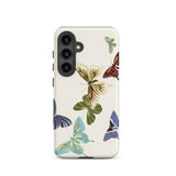 Japanese Butterflies - Kamisaka Sekka Samsung Case, Galaxy S24 / Matte, White Phone Case Colorful Butterfly Pattern