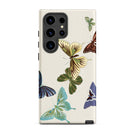 Japanese Butterflies Kamisaka Sekka Samsung Case, Galaxy S24 Ultra / Matte, Smartphone Case Butterfly Pattern