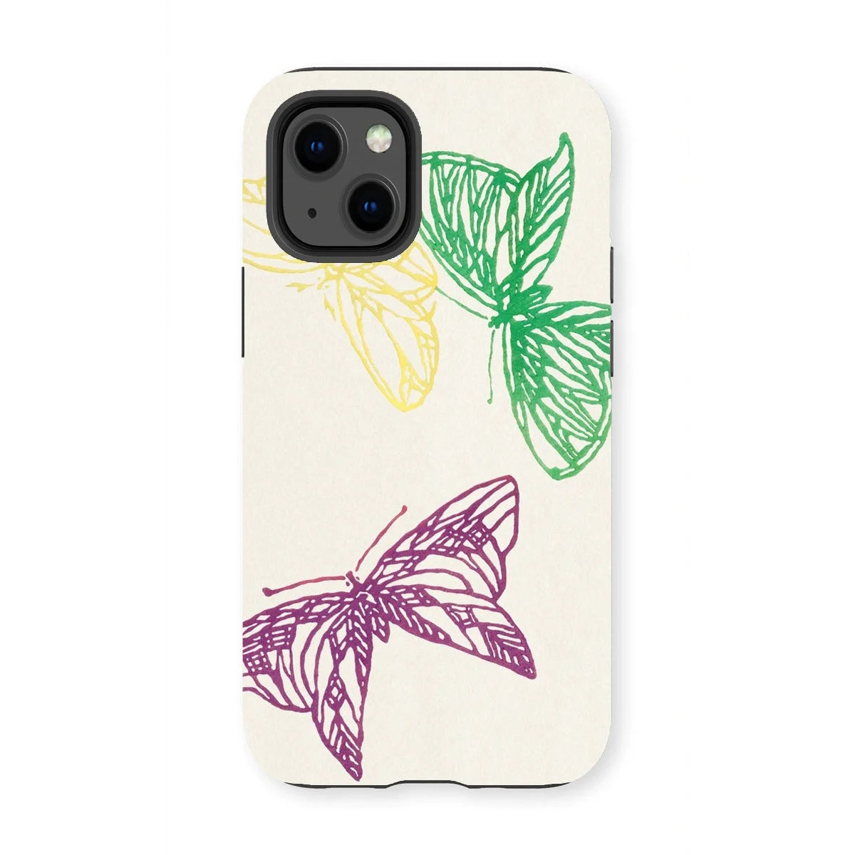 Pink Yellow & Green Butterflies - Kamisaka Sekka Iphone Case 13 Mini / Matte Mobile Phone Cases