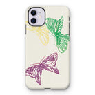 Pink Yellow & Green Butterflies - Kamisaka Sekka Iphone Case 11 / Matte Mobile Phone Cases