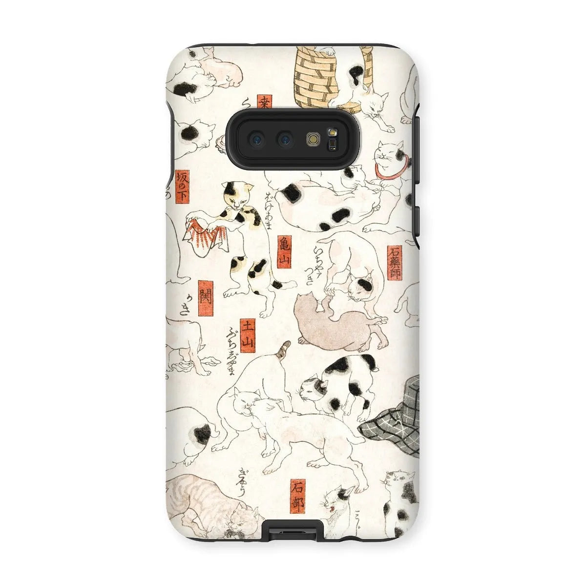 Japanese Cat Aesthetic Art Phone Case - Utagawa Kuniyoshi - Samsung Galaxy S10e / Matte - Mobile Phone Cases