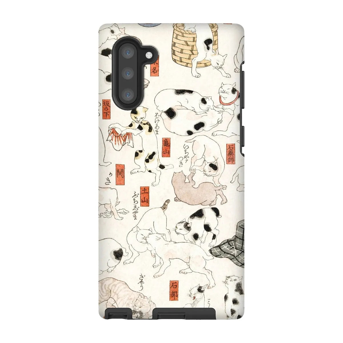 Japanese Cat Aesthetic Art Phone Case - Utagawa Kuniyoshi - Samsung Galaxy Note 10 / Matte - Mobile Phone Cases