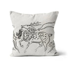 Japanese Deer - Taguchi Tomoki Black and White Pillow Linen / 18’’x18’’ Throw Pillows