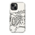 Japanese Deer - Taguchi Tomoki Edo Art Iphone Case, 13 / Matte, Iphone Case Black White Illustration Stylized Deer Stag