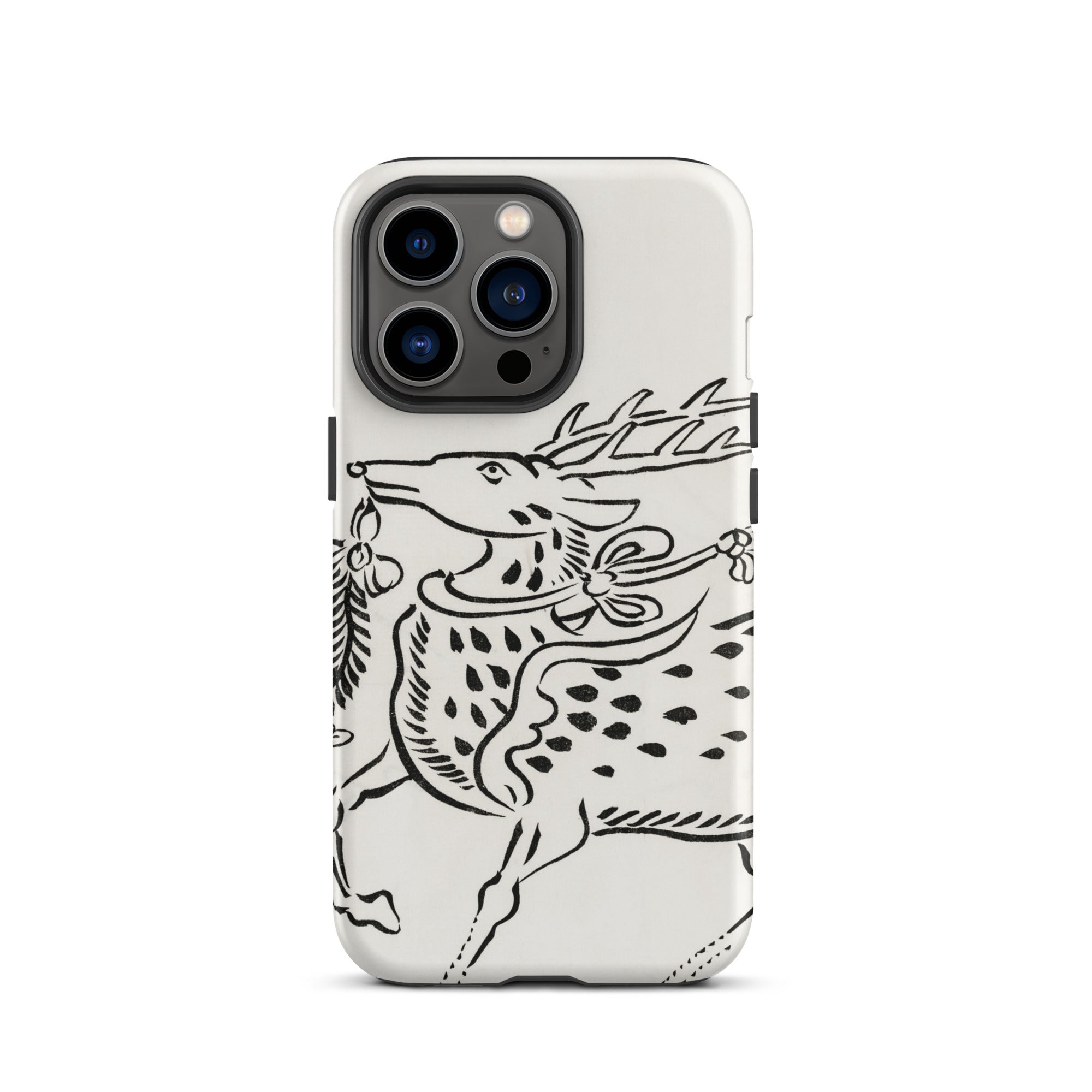 Japanese Deer - Taguchi Tomoki Edo Art Iphone Case, 13 Pro / Matte, Phone Case Deer Design