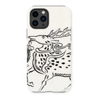 Japanese Deer - Taguchi Tomoki Edo Art Iphone Case, 14 Pro / Matte, Iphone Case Black White Illustration Stylized Deer Stag