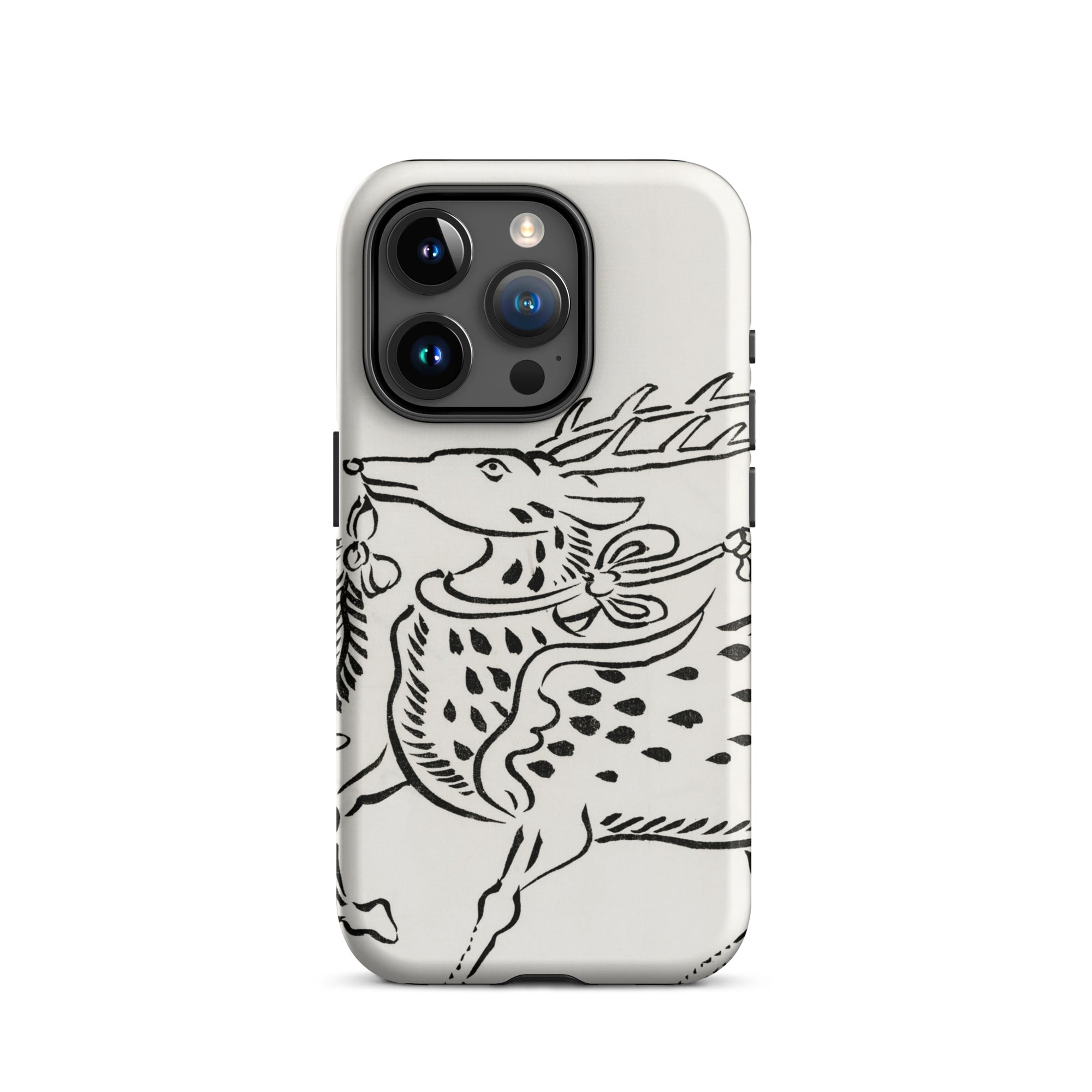 Japanese Deer - Taguchi Tomoki Edo Art Iphone Case, 15 Pro / Matte, Phone Case Deer Design