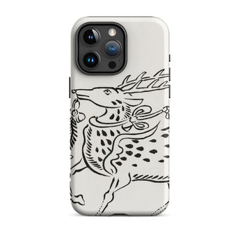Japanese Deer - Taguchi Tomoki Edo Art Iphone Case, 15 Pro Max / Matte, Phone Case Deer Design