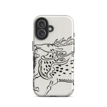 Japanese Deer - Taguchi Tomoki Edo Art Iphone Case, 16 / Matte, Phone Case Deer Design