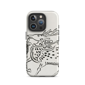 Japanese Deer - Taguchi Tomoki Edo Art Iphone Case, 16 Pro / Matte, Deer-patterned Phone Case
