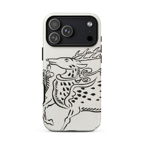 Japanese Deer - Taguchi Tomoki Edo Art Iphone Case 17 Pro Max / Matte White Phone Case Black Deer Design Durable Plastic Taguchi Tomoki,