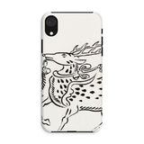 Japanese Deer - Taguchi Tomoki Edo Art Iphone Case Xr / Matte Phone Case Black White Illustration Deer Stag Taguchi Tomoki, Edo Period Art,