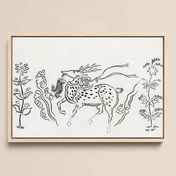 Japanese Deer - Taguchi Tomoki Fine Art Print / Canvas, 18x12’’ / 46x31cm / Natural Frame, Posters Prints & Visual Artwork, Toby Leon