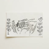 Japanese Deer - Taguchi Tomoki Fine Art Print / Canvas Black Ink Illustration White Paper Depicts Stylized Deer Taguchi Tomoki, Tsubaki