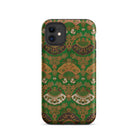 Japanese Fan Pattern - G.a. Audsley Iphone Case, 11 / Matte, Green Brown Patterned Phone Case