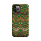 Japanese Fan Pattern - G.a. Audsley Iphone Case, 11 Pro / Matte, Green Patterned Phone Case