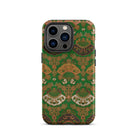Japanese Fan Pattern - G.a. Audsley Iphone Case, 13 Pro / Matte, Green Brown Patterned Phone Case