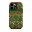 Japanese Fan Pattern - G.a. Audsley Iphone Case, 14 Pro Max / Matte, Green Patterned Phone Case