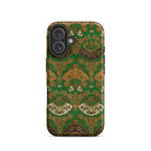 Japanese Fan Pattern - G.a. Audsley Iphone Case, 16 / Matte, Green Brown Patterned Phone Case