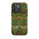 Japanese Fan Pattern - G.a. Audsley Iphone Case, 16 Pro Max / Matte, Green Phone Case Fan Pattern