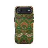 Japanese Fan Pattern - G.a. Audsley Iphone Case 17 Air / Matte Green Gold Floral Patterned Phone Textured Finish Flower, Secret Garden