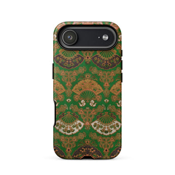 Japanese Fan Pattern - G.a. Audsley Iphone Case 17 Air / Matte Green Gold Floral Patterned Phone Textured Finish Flower, Secret Garden
