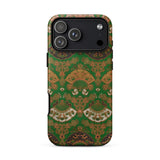 Japanese Fan Pattern - G.a. Audsley Iphone Case 17 Pro Max / Matte Green Gold Floral Patterned Phone Dual Camera Flower, Secret Garden