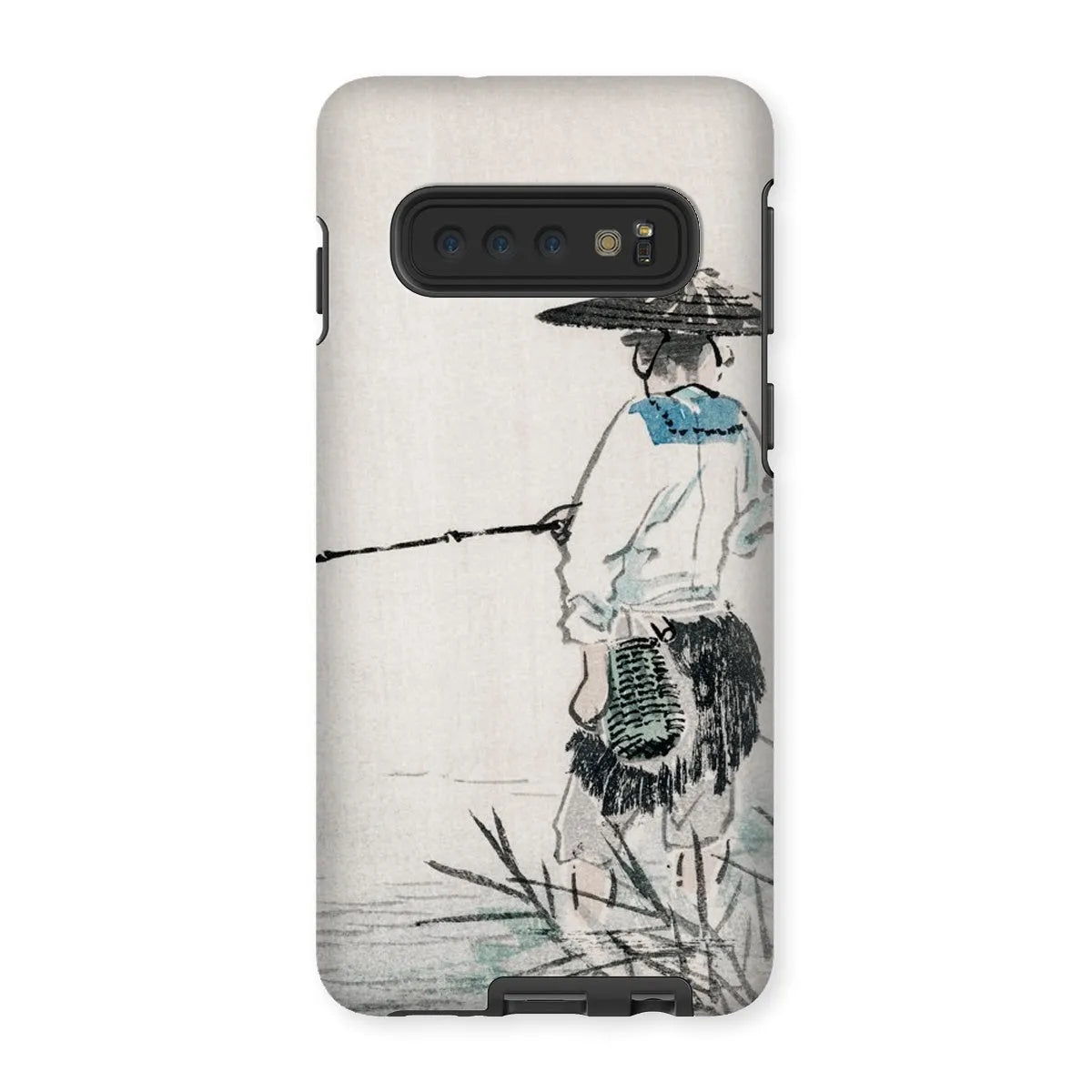 Japanese Fisherman Aesthetic Art Phone Case - Kōno Bairei - Samsung Galaxy S10 / Matte - Mobile Phone Cases