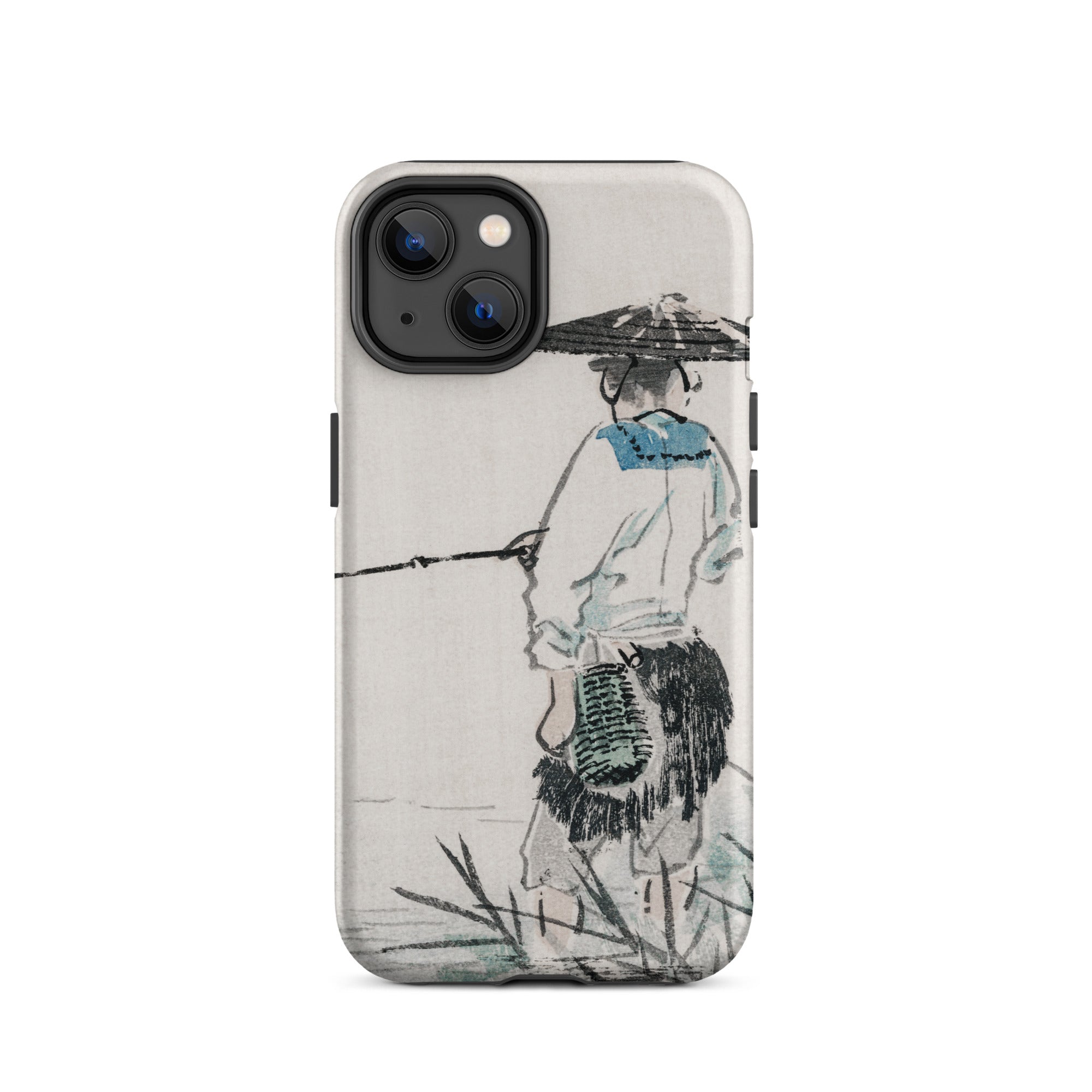 Japanese Fisherman Kōno Bairei Iphone Case, 14 / Matte, Phone Case Asian Art