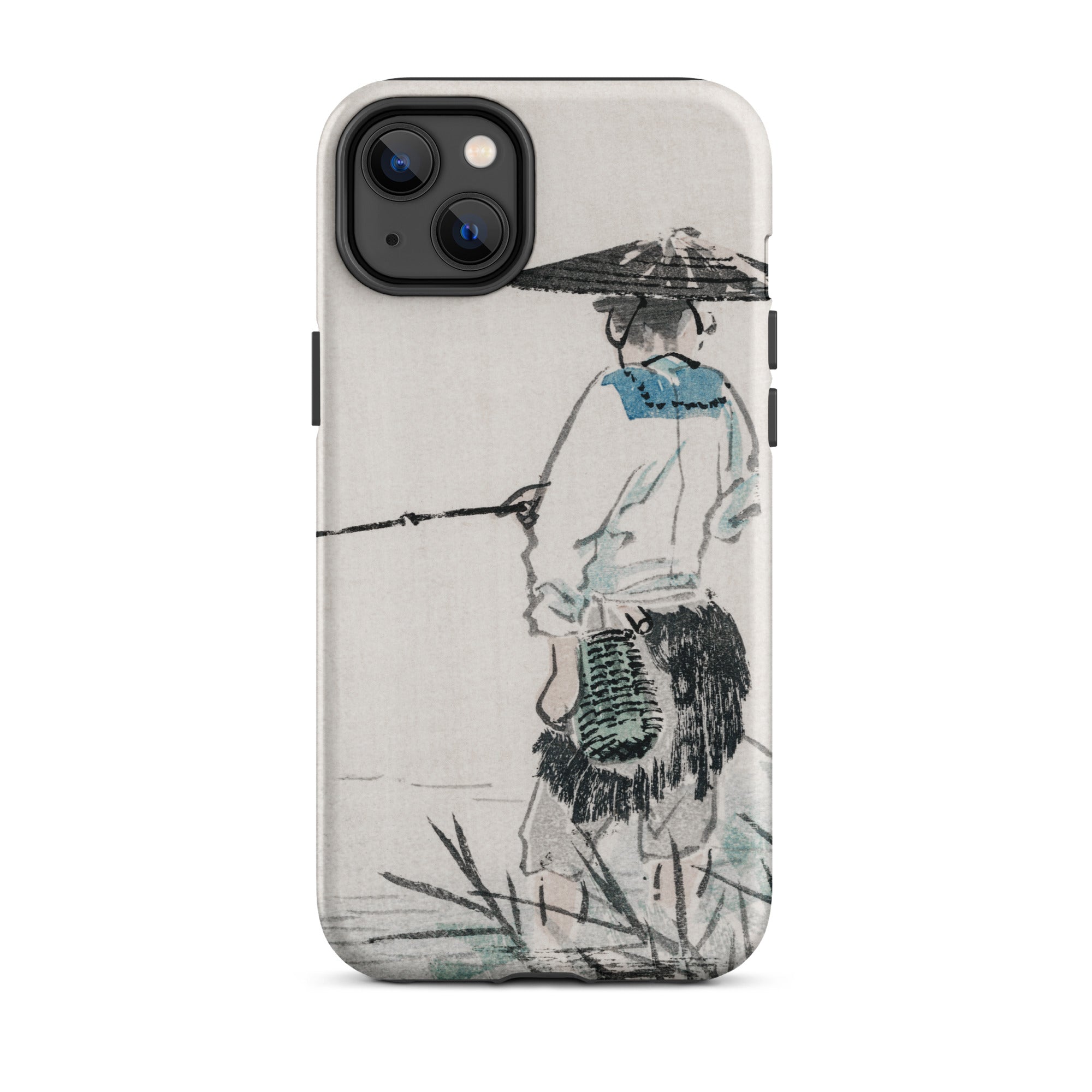 Japanese Fisherman Kōno Bairei Iphone Case, 14 Plus / Matte, Phone Case Asian Art