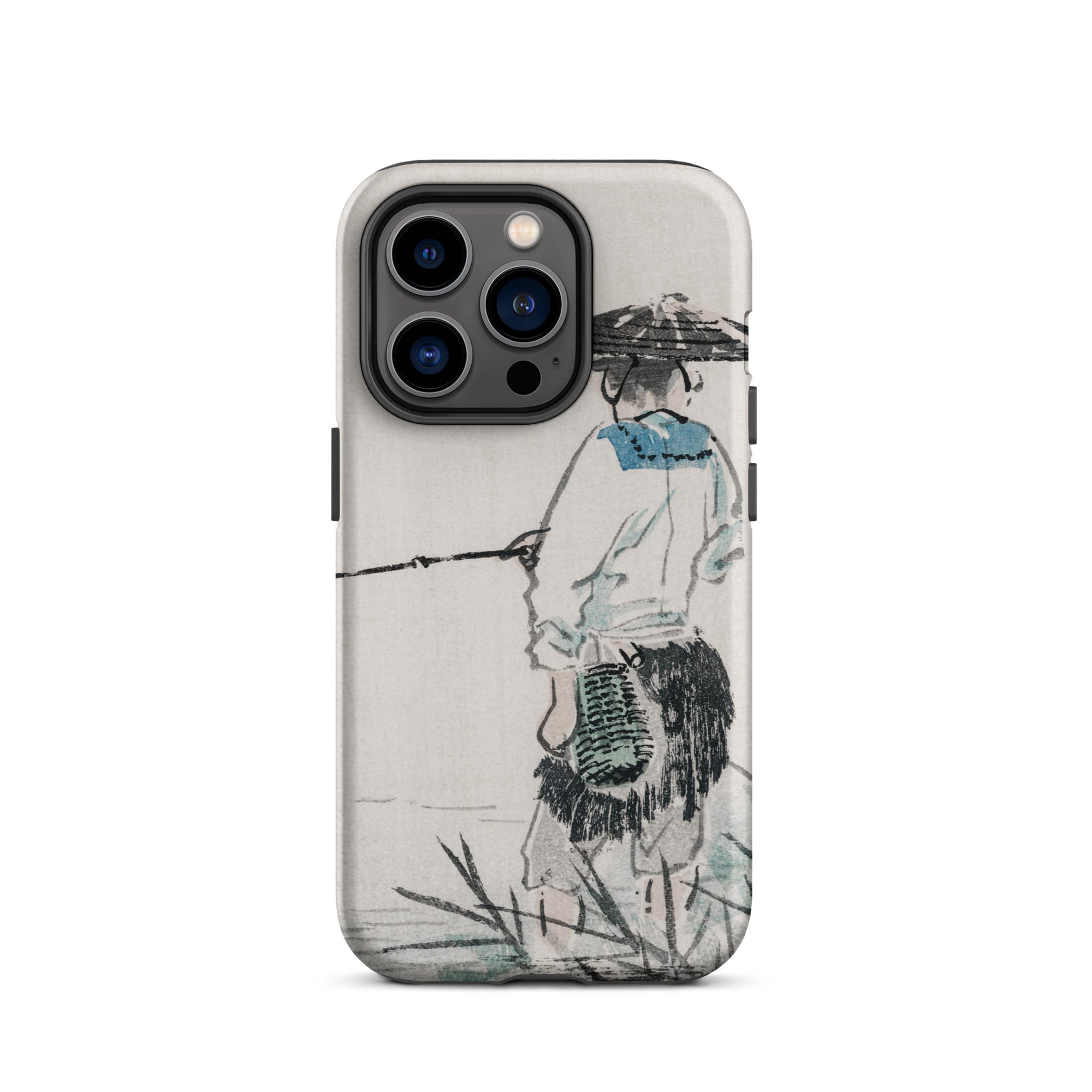 Japanese Fisherman Kōno Bairei Iphone Case, 14 Pro / Matte, Artistic Phone Case