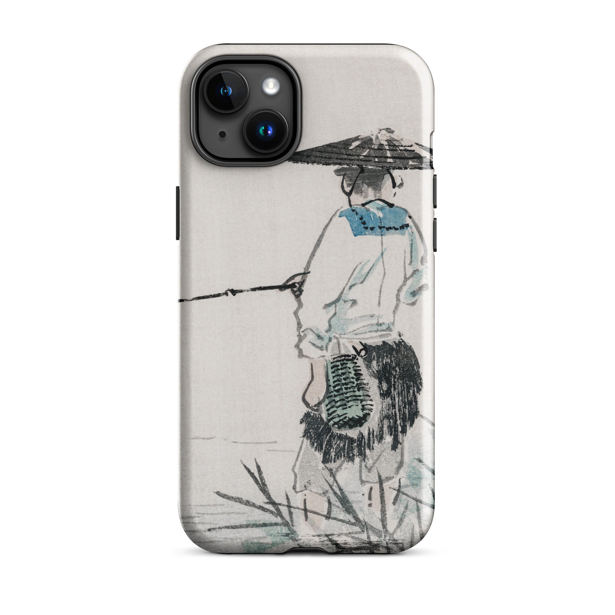Japanese Fisherman Kōno Bairei Iphone Case, 15 Plus / Matte, Phone Case Asian Art