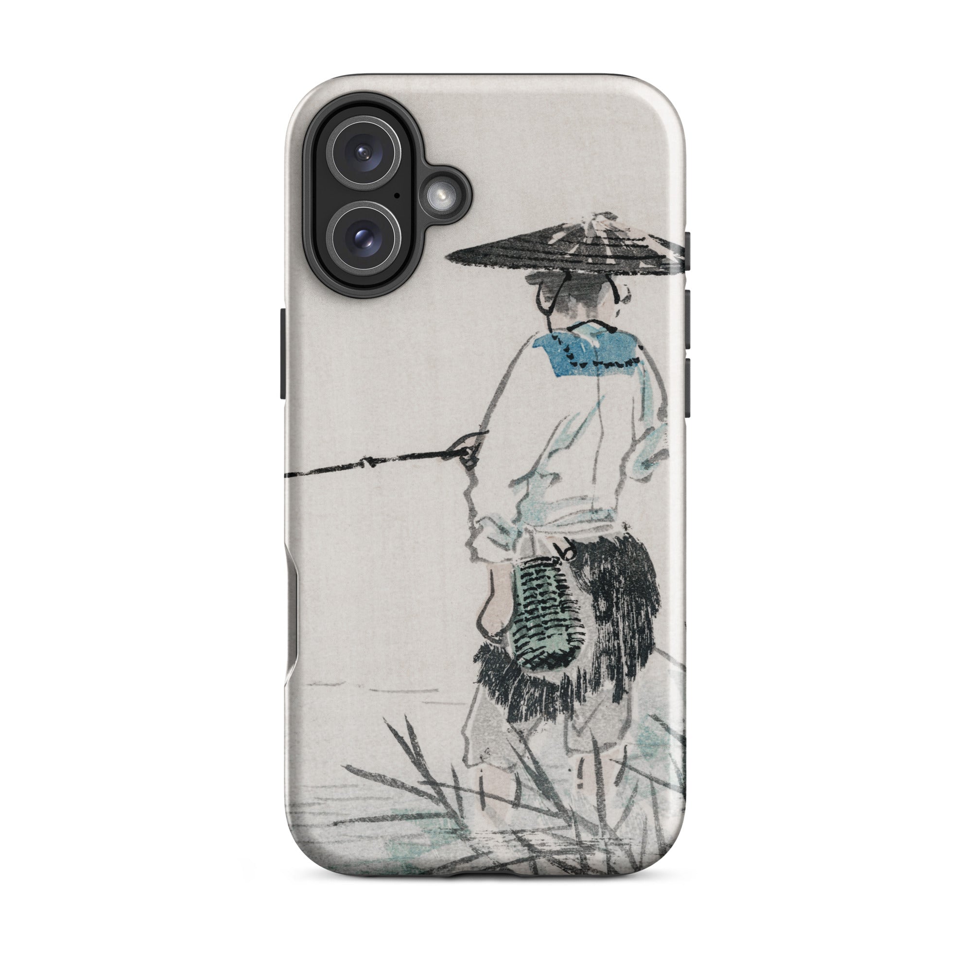 Japanese Fisherman Kōno Bairei Iphone Case, 16 Plus / Matte, Phone Case Asian Art
