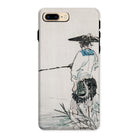 Japanese Fisherman Kōno Bairei Iphone Case, 8 Plus / Matte, Phone Case Traditional Asian Ink Painting Fisherman Conical