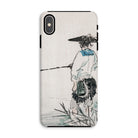 Japanese Fisherman Kōno Bairei Iphone Case, Xs Max / Matte, Phone Case Traditional Asian Ink Painting Figure Conical