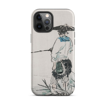 Japanese Fisherman - Kono Bairei Phone Case Phone Case Fisherman Design Kōno Bairei’s Masterful Woodblock Artistry, Bairei Art, Art Iphone