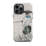 Japanese Fisherman - Kono Bairei Phone Case Phone Case Fisherman Design Kōno Bairei’s Masterful Woodblock Artistry, Bairei Art, Art Iphone