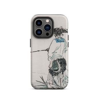 Japanese Fisherman - Kono Bairei Phone Case Artistic Phone Case Kōno Bairei’s Masterful Woodblock Artistry, Bairei Art, Art Iphone Toby Leon