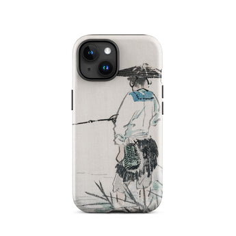 Japanese Fisherman - Kono Bairei Phone Case Iphone Case Asian Art Kōno Bairei’s Masterful Woodblock Artistry, Bairei Art, Toby Leon