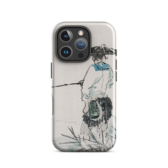 Japanese Fisherman - Kono Bairei Phone Case Phone Case Traditional Painting Kōno Bairei’s Masterful Woodblock Artistry, Bairei Art, Art