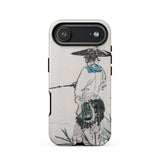 Japanese Fisherman - Kono Bairei Phone Case Iphone 12 Case Japanese Fisherman Design Umbrella Rod Kōno Bairei’s Masterful Woodblock
