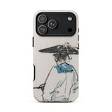 Japanese Fisherman - Kono Bairei Phone Case Sleek Light Gray Phone Case Minimalist Ink-wash Illustration Kōno Bairei’s Masterful Woodblock