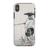 Japanese Fisherman - Kono Bairei Phone Case Phone Case Artistic Illustration Fisherman Traditional Asian Attire Kōno Bairei’s Masterful
