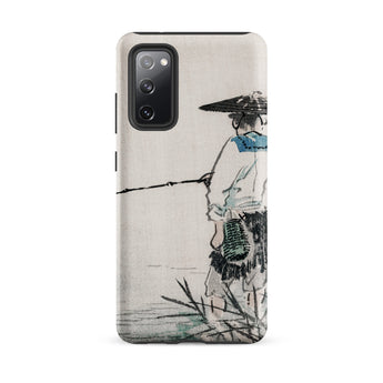 Japanese Fisherman - Kono Bairei Phone Case Minimalist Phone Case Traditional Ink-wash Painting Fisherman Straw Kōno Bairei’s Masterful
