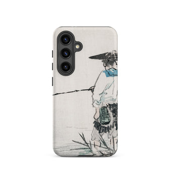 Japanese Fisherman - Kono Bairei Phone Case Minimalist Phone Case Traditional Ink-wash Painting Fisherman Profile Kōno Bairei’s Masterful