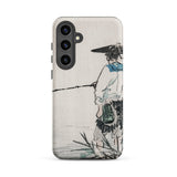 Japanese Fisherman - Kono Bairei Phone Case Smartphone Case Traditional Ink-wash Painting Fisherman Wide-brimmed Hat Kōno Bairei’s